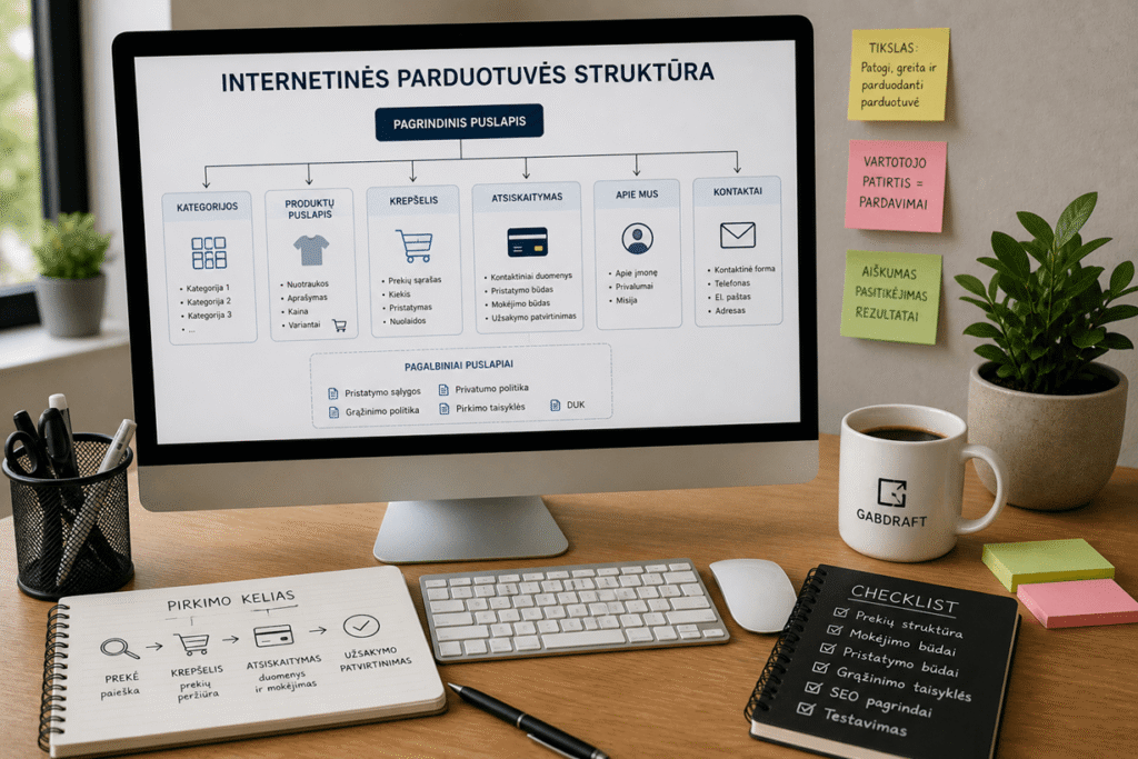 Internetinės parduotuvės struktūros planavimas prieš paleidimą